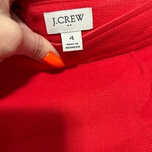 JCrew scalloped edge red skirt